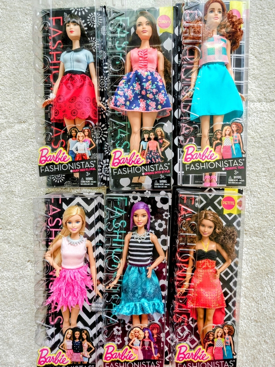 Barbie Other - Barbie Fashionistas Dolls - Pink, Blue, Red, Turquoise, Purple Accents